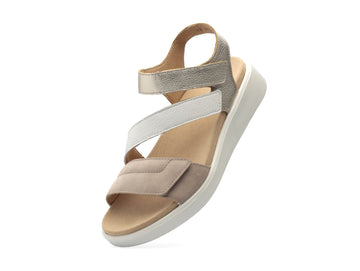 Ara Madeira Comfort Sandals Removable Footbed 3 Straps Wedge