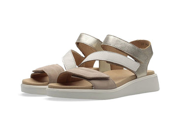 Ara Madeira Comfort Sandals Removable Footbed 3 Straps Wedge