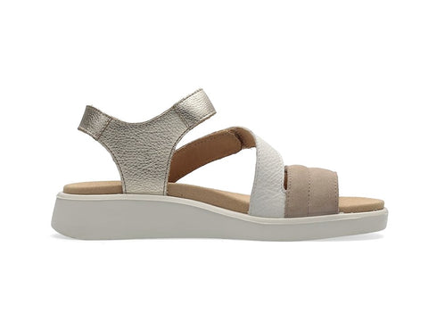 Ara Madeira Sandali Comfort Plantare Estraibile 3 Strappi Zeppa Beige 21407-11H