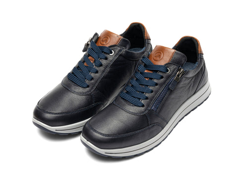 Ara Scarpe Uomo Matteo 2.0 Stringate con Zip Laterale in Pelle