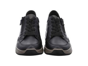 Ara Garda Lace Up Comfort Shoes with Zip Leather Upper
