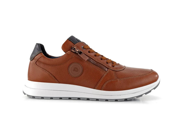 Ara Sneaker Uomo Matteo 2.0 Stringate con Zip Laterale in Pelle Marrone 24505-14h