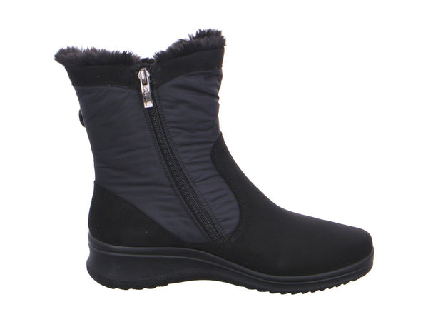 Ara Donna Munchen Stivaletti Impermeabili Goretex Camoscio Nero 48503
