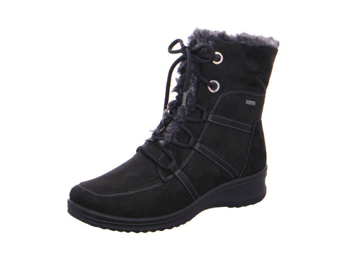 Ara Munchen Winter Boots Goretex Laces with Zip Suede