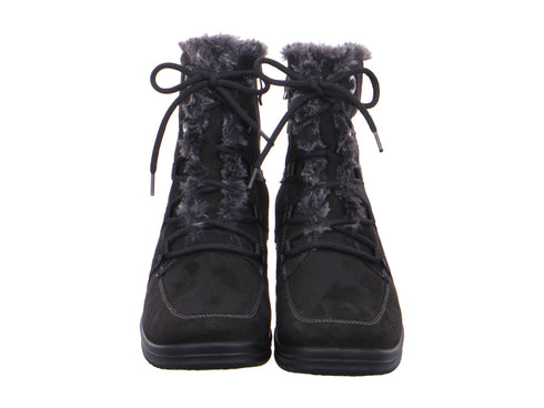 Ara Munchen Winter Boots Goretex Laces with Zip Suede