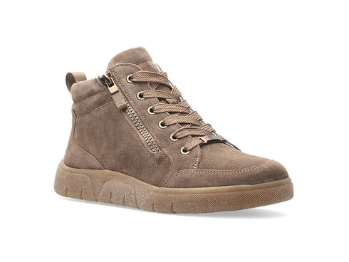 Ara Donna High lace-up Rom Sport Laces and Zip Suede Upper
