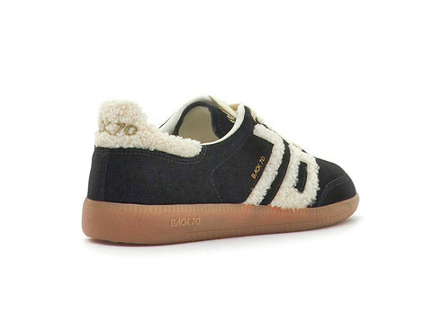 Back 70 Sneaker Cloud in Black Suede with Teddy Details