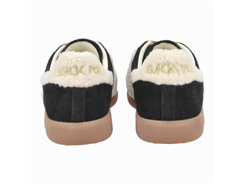 Back 70 Sneaker Cloud in Black Suede with Teddy Details