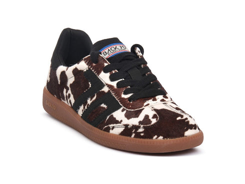 Back 70 Women's Cloud Sneaker in Calfskin with Cow Print