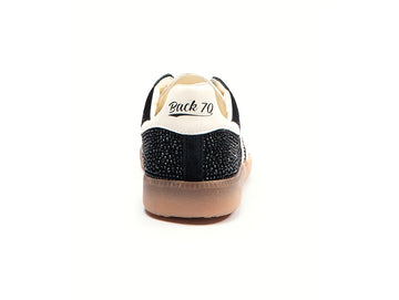 Back 70 Women's Sneakers Cloud Star Velvet in Black and Butter
