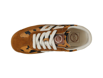 Back 70 Women's Sneakers Jogger in Tan and Cow Print