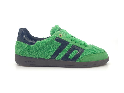 Back 70 Sneakers Donna Teddy 104 Tomaia Fur e Camoscio Verde Menta