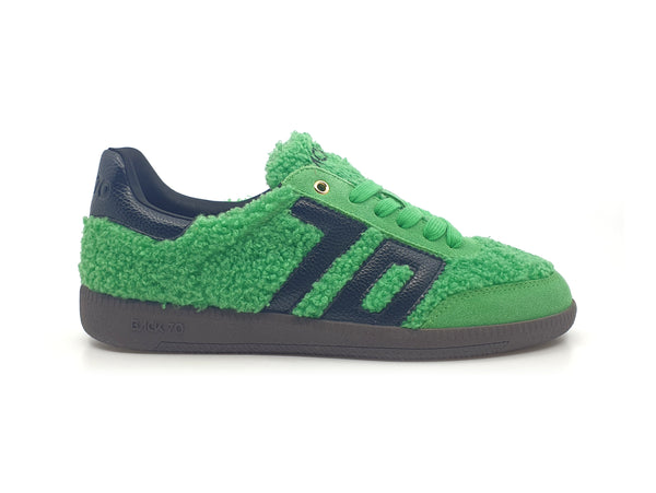 Back 70 Sneakers Donna Teddy 104 Tomaia Fur e Camoscio Verde Menta