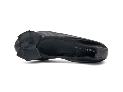 Frau Classic Ballerina with Maxi Ribbon Leather Upper