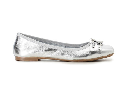 CafèNoir Ballerine Primavera Estate in Pelle Laminata con Accessorio Argento C1EH2005-L001