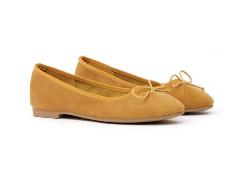 Francesco Milano Suede Ballerinas with Bow