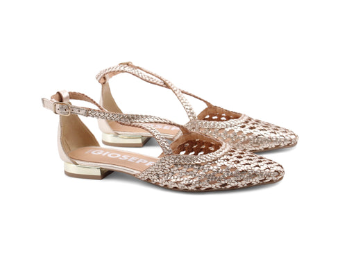 Gioseppo Ballerine Leskovic Comode in Pelle Intrecciata