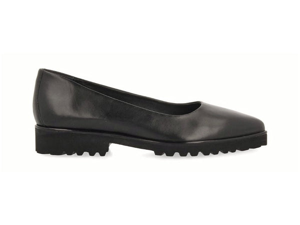 Gioseppo Ballerina Sauchie Nera in Pelle con Suola Carrarmato 70801