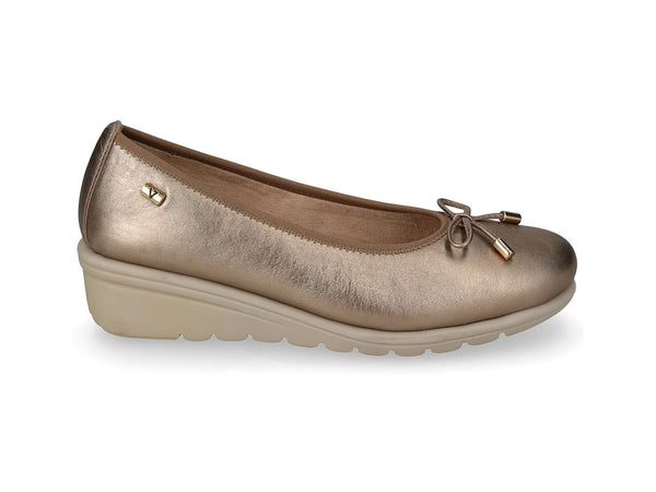 Valleverde Ballerina Donna in Nappa Rame con Zeppa Media VS10330