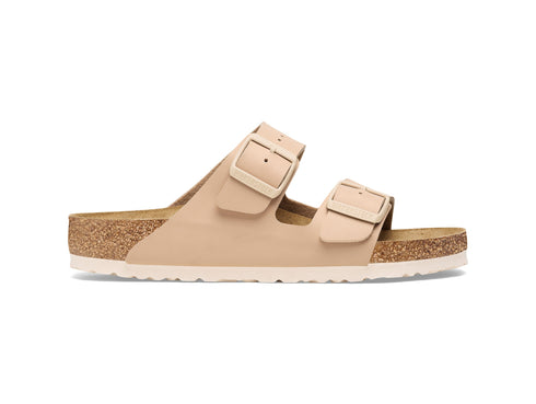 Birkenstock Arizona Donna 2 Fibbie Tomaia Birko-Flor New Beige 1027723