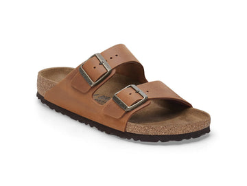 Birkenstock Women's Arizona Oiled Nubuck Leather Sandals Cognac