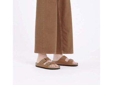 Birkenstock Women's Arizona Oiled Nubuck Leather Sandals Cognac