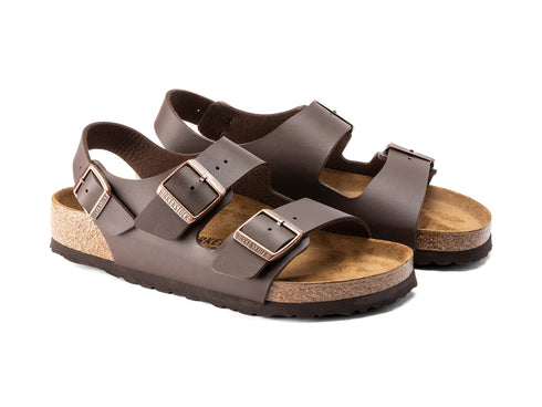 Birkenstock Men Milan Birko-Flor Sandals with 2 Buckles