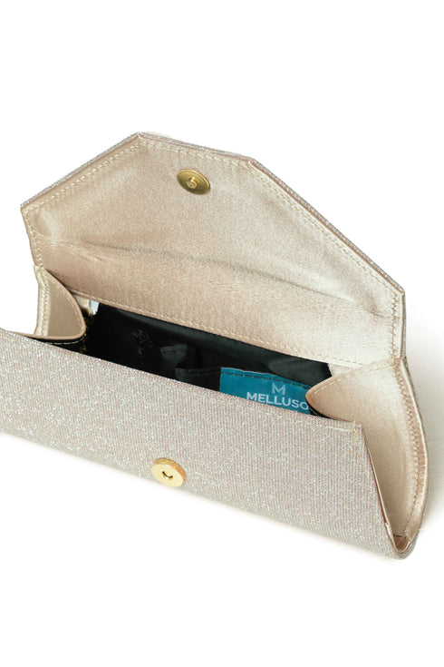 Melluso Pochette Gioiello in Tessuto Galassia Oro Platino