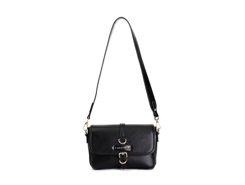 CafèNoir Tracolla Nera con Pattina e Logo a vista C3MD0811-N001