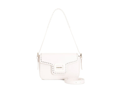 CafèNoir Borsa a Tracolla in Saffiano Panna con Dettagli Metallizzati C3WH0821-W015