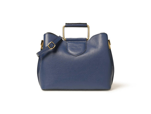 Melluso Donna Borsa a Mano Strutturata in Pelle Blu BOR565-250566