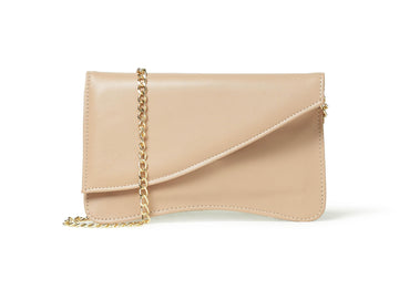 Melluso Pochette a Busta in Pelle Nude con Catena BJ036Z-246890