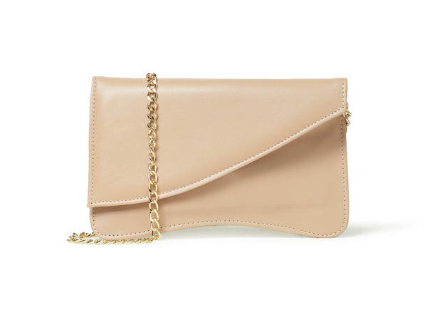Melluso Pochette a Busta in Pelle Nude con Catena BJ036Z-246890