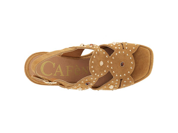 CafèNoir Sandali Camoscio Marrone - Dettaglio punta C1GA6921M007