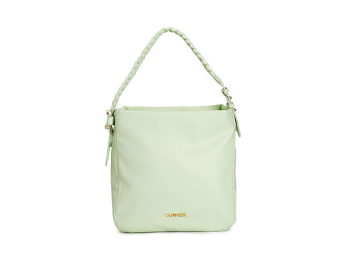 CafèNoir Sacca a Spalla Verde Salvia con Manico a Treccia C3NC0804-G001