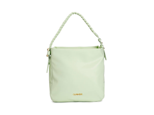 CafèNoir Sacca a Spalla Verde Salvia con Manico a Treccia C3NC0804-G001