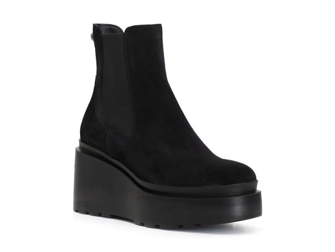 CafèNoir Chelsea Boots with Wedge Suede Leather Upper