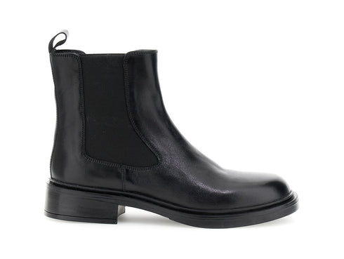 CafèNoir Stivaletto Chelsea Essenziale in Pelle Nera c1ge1001-n001