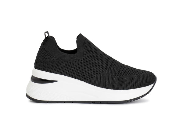 CafèNoir donna slip-on con calzino zeppa media c1dn9100n001-nero