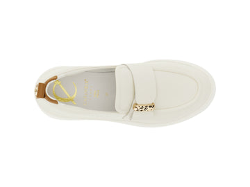 CafèNoir Mocassini Pelle Bianco - Dettaglio punta C1DS1032W022