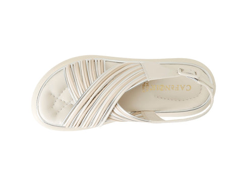 CafèNoir Sandalo Donna Platform Multi Argento con Fasce Incrociate