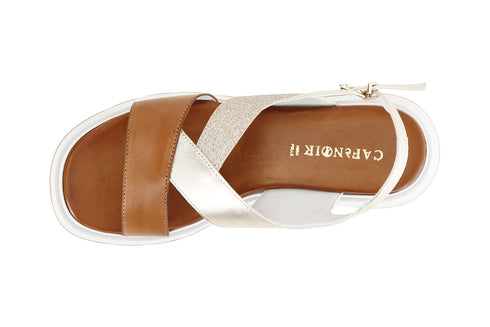 CafèNoir Casual Chic Wedge Sandal Band with Straps