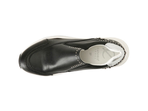 CafèNoir Women's Slip-On with Studs, Rhinestones and Platform Sole