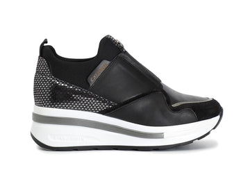 CafèNoir Slip-on Invernale Zeppa Maxi Elastico Tomaia Pelle Nera C1DN1003-N001