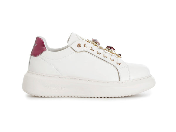 CafèNoir Donna Sneakers Gioiello con Accessori Tomaia Pelle