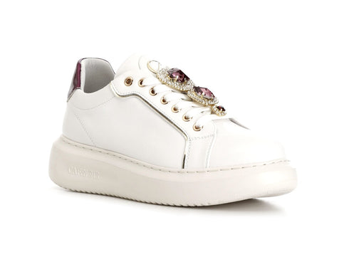 CafèNoir Donna Sneakers Gioiello con Accessori Tomaia Pelle