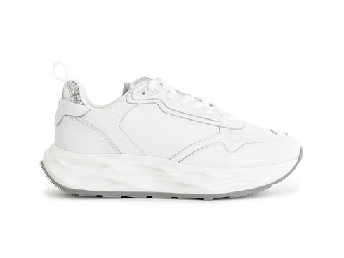 CafèNoir Donna Scarpe Stringate Suola Rialzata Tomaia Pelle Bianca C1DC1043-W001