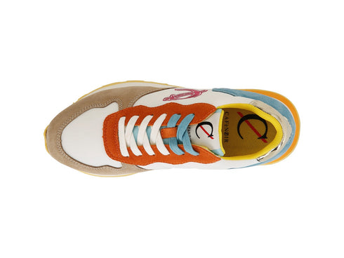CafèNoir Women's Multicolored Upper Suede Fabric Sneakers