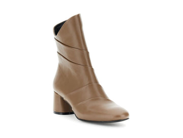 CafèNoir Women's Taupe Draped Leather Boots