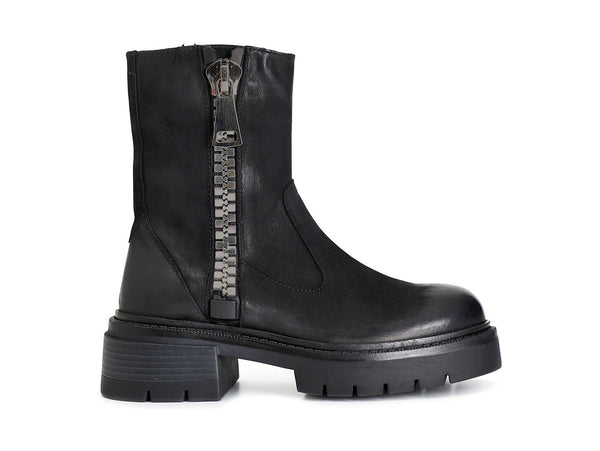 CafèNoir Stivaletti Neri con Maxi Zip: Tendenza Autunno/Inverno C1FB7001-N001